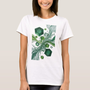 Camiseta ARTE ABSTRATA ARTE EM VERDE MODERNA Impressão de A