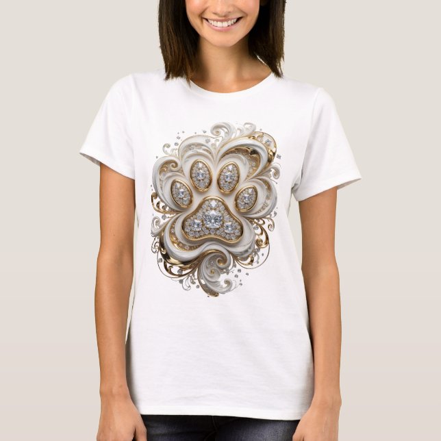 Camiseta Arte Abstrata Bold Gold Design Abstrato (Frente)