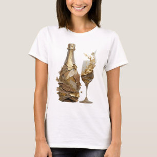 Camiseta ARTE ABSTRATA Chic Silver Impressão de Moda
