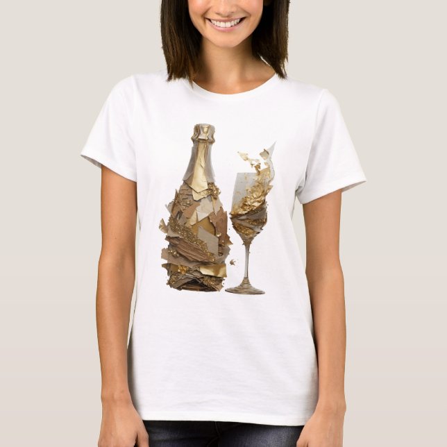 Camiseta ARTE ABSTRATA Chic Silver Impressão de Moda (Frente)