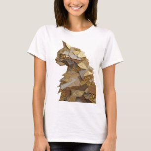 Camiseta Arte Abstrata Cinza Chic Design Gráfico