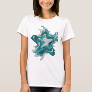 Camiseta Arte Abstrata Cinza Chic Design Moderno