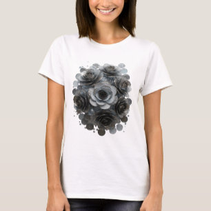 Camiseta Arte abstrata cinza divertida declaração de design