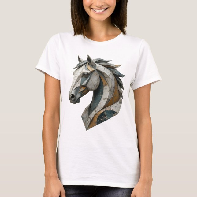 Camiseta Arte abstrata cinza divertida Design v2 (Frente)