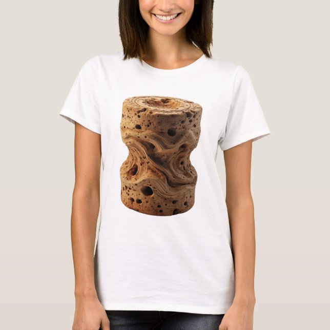 Camiseta Arte abstrata cinza em negrito Design de declaraçã (Frente)