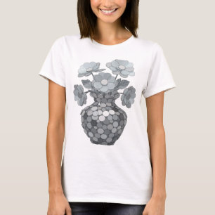 Camiseta Arte abstrata cinza fresca Design gráfico