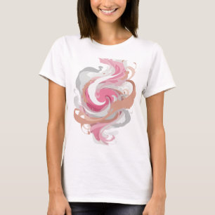 Camiseta Arte abstrata cinza limpo Design de declaração