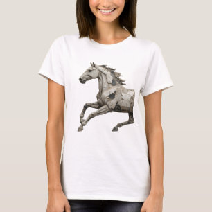 Camiseta Arte abstrata cinza limpo Design de declaração v2