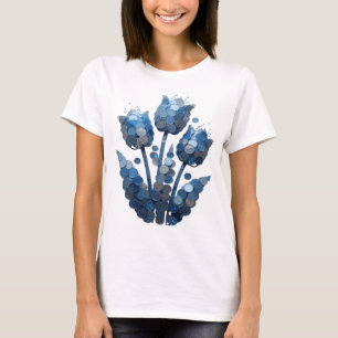 Camiseta Arte abstrata cinza moderna declaração de design