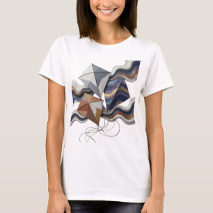 Camiseta Arte abstrata cinza moderna declaração de design