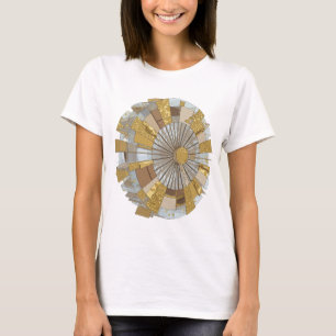 Camiseta Arte Abstrata Cinza Vibrante Design Gráfico