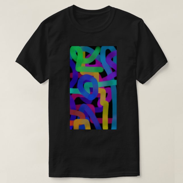 Camiseta Arte abstrata colorida 17 (Frente do Design)