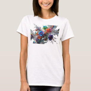 Camiseta ARTE ABSTRATA COLORIDA MODERNA Motivo Artístico