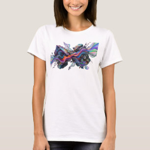 Camiseta ARTE ABSTRATA Cool Silver MODA Impressão v2