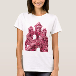 Camiseta Arte abstrata cor-de-rosa atraente