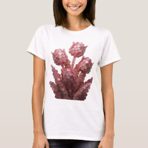 Camiseta Arte abstrata cor-de-rosa com design moderno e est