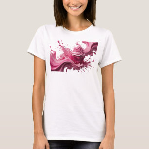 Camiseta Arte abstrata cor-de-rosa CRISP Design
