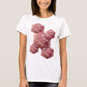 Camiseta Arte abstrata cor-de-rosa CRISP Design Gráfico