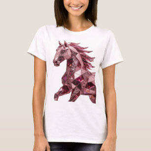 Camiseta Arte abstrata cor-de-rosa intensa Impressão de mod