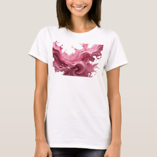 Camiseta Arte abstrata cor-de-rosa OUSADA Design