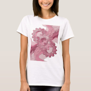 Camiseta Arte abstrata cor-de-rosa ousada Design de declara