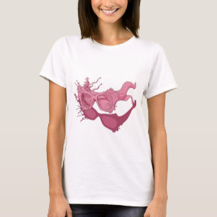 Camiseta Arte abstrata cor-de-rosa vibrante Design abstrato
