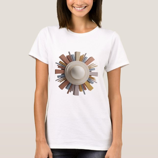 Camiseta ARTE ABSTRATA Crisp Silver Design Moderno v2 (Frente)