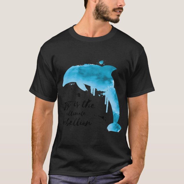 Camiseta Arte abstrata de coração de frutas. (Frente)