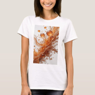 Camiseta Arte abstrata de laranja crocante Design