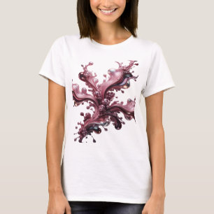 Camiseta ARTE ABSTRATA de Moda em Prata Elegante