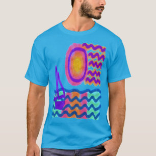 Camiseta Arte abstrata de navegação para vestir
