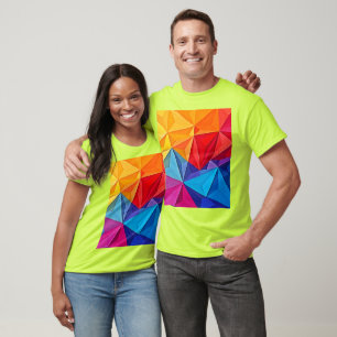 Camiseta Arte Abstrata de Prisma Geométrico Ousado