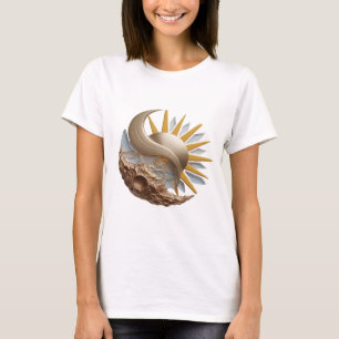 Camiseta ARTE ABSTRATA Dinâmica Prata Impressão de Moda