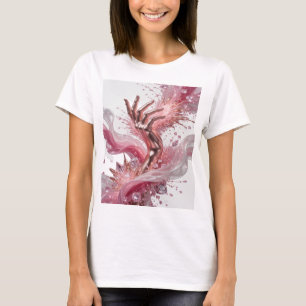 Camiseta ARTE ABSTRATA Dinâmica Prata MODA Impressão v2