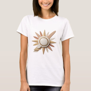 Camiseta Arte abstrata dourada Sharp Design Gráfico