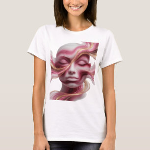 Camiseta Arte abstrata elegante a ouro Design abstrato