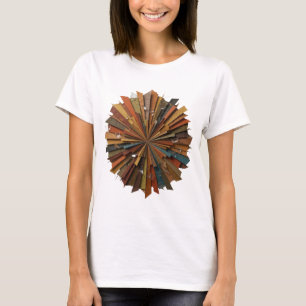 Camiseta ARTE ABSTRATA em Grafismo de Prata com Estilo