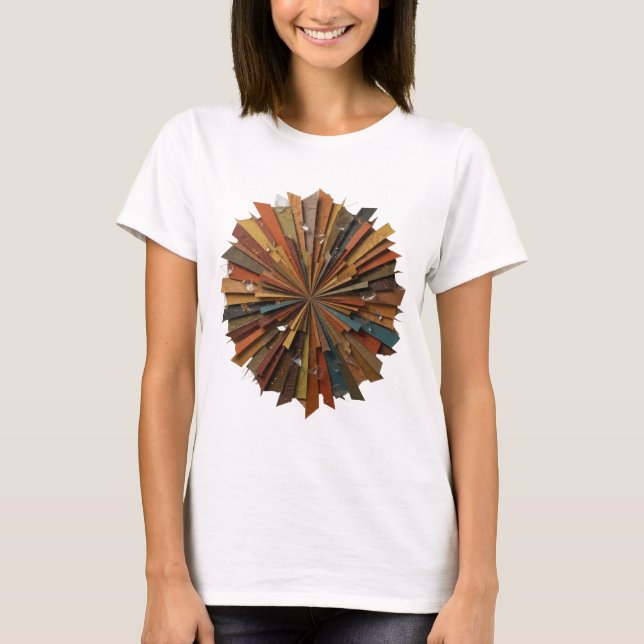 Camiseta ARTE ABSTRATA em Grafismo de Prata com Estilo (Frente)