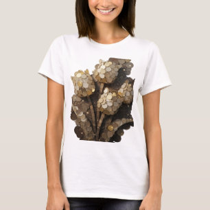 Camiseta Arte abstrata em Ouro com Design Edgy
