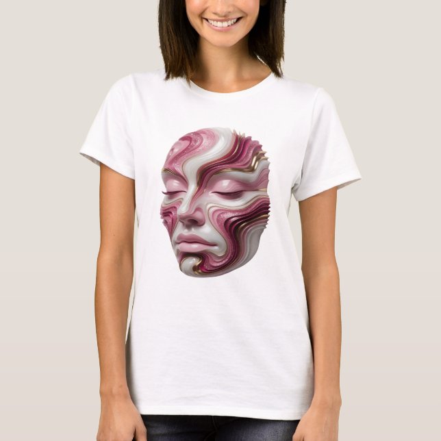 Camiseta Arte abstrata em ouro com design moderno e ousado (Frente)