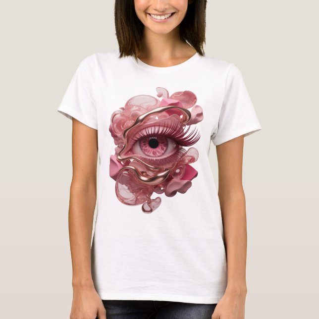 Camiseta Arte Abstrata em Ouro Design (Frente)