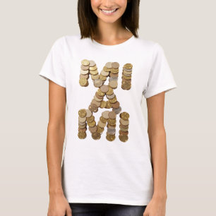 Camiseta Arte abstrata em ouro DESIGN Moderno Tendência