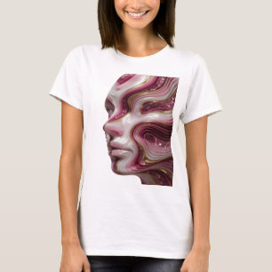 Camiseta Arte abstrata em ouro DESIGN Moderno Tendência