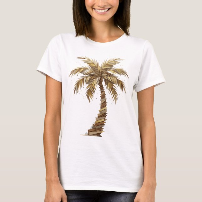 Camiseta Arte abstrata em ouro DESIGN sofisticado (Frente)