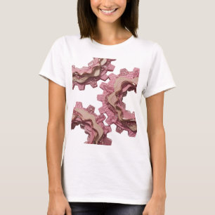 Camiseta Arte abstrata em ouro impressionante Design