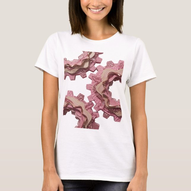 Camiseta Arte abstrata em ouro impressionante Design (Frente)