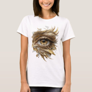 Camiseta Arte abstrata em ouro impressionante Design v2