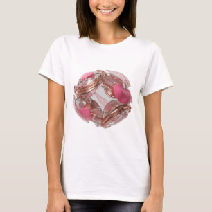 Camiseta Arte abstrata em prata brilhante Declaração Design