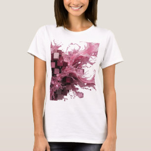 Camiseta ARTE ABSTRATA em Prata com Estilo Arte Impressa v2