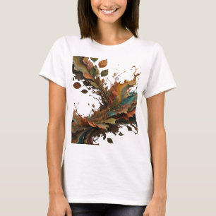 Camiseta Arte Abstrata em Prata Crespada Design